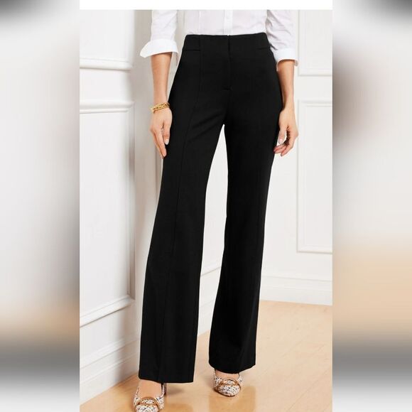 Talbots Pants - Talbots Black Wide Leg Pants High-Rise Flare